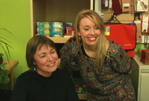 Kim Bridgford and Annabelle Moseley at the Long Island Violin Shop