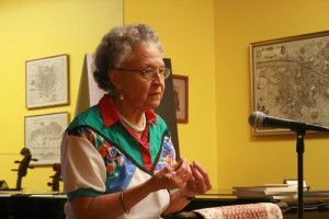 Rhina Espaillat reading at the String Poet Studio Series on August 6, 2011