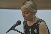 Annabelle Moseley reads at the String Poet Women Writers of Tomorrow awards ceremony