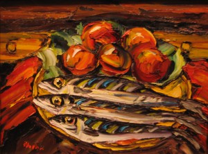 Still Life with Mackerel, by Rick Mullin